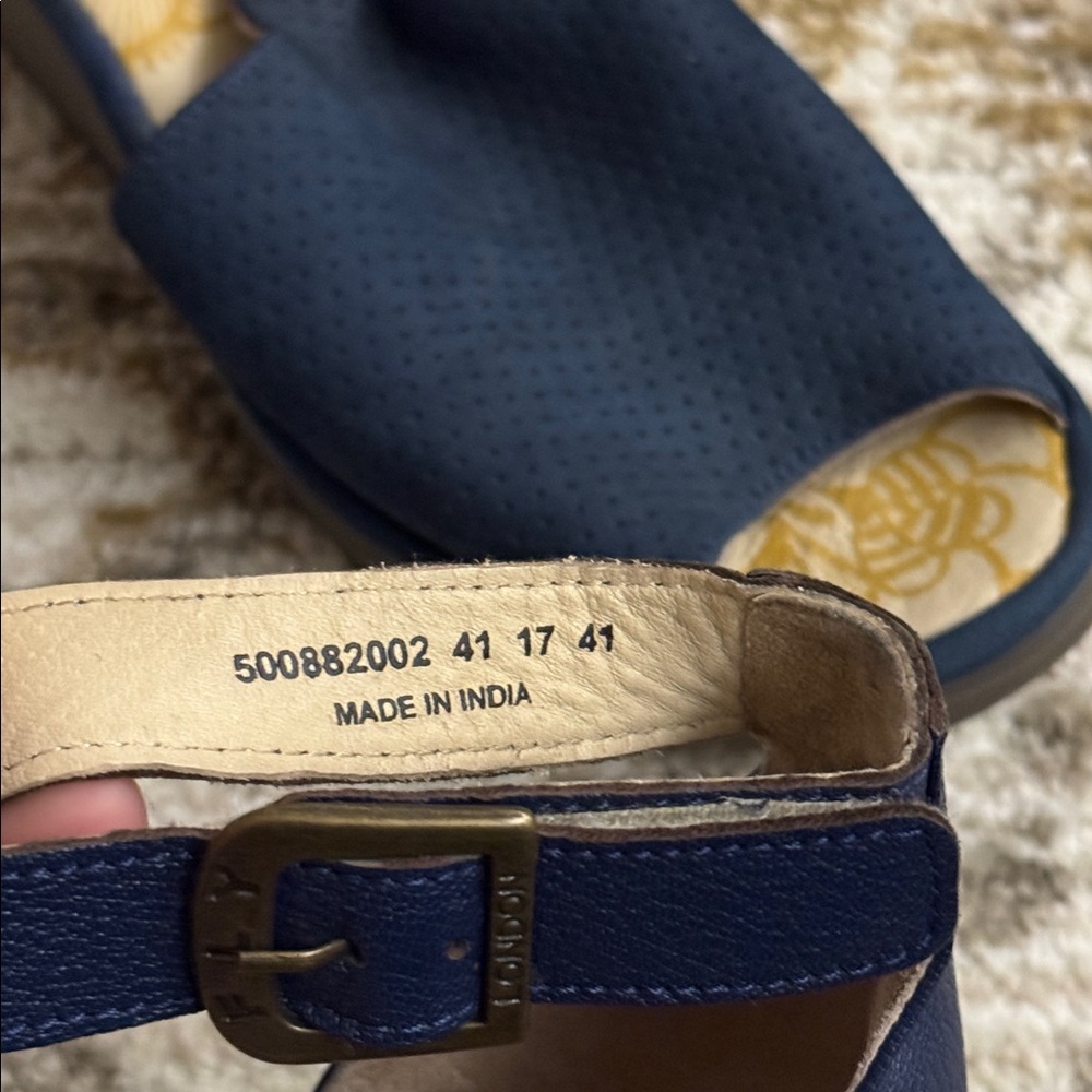 Fly London Yall Open Toe Platform Wedge Sandals Size 41 - Picture 8 of 8
